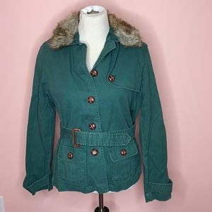NWT GAP Green Jacket with Removable Liner
